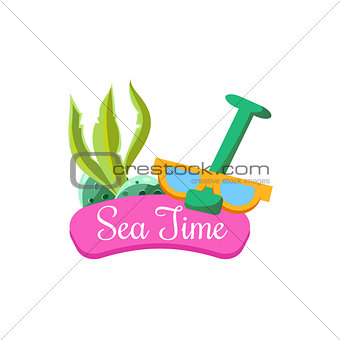 Sea Time in Summer. Vector Illustration