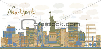 New York city architecture skyline