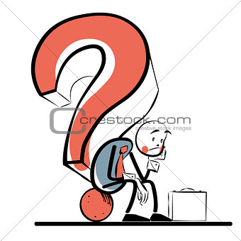 Business question businessman thinking