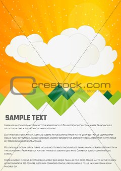 clouds and hills infographics