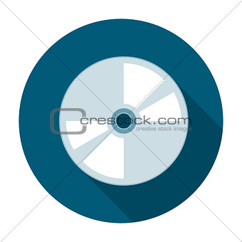 Compact disk icon flat