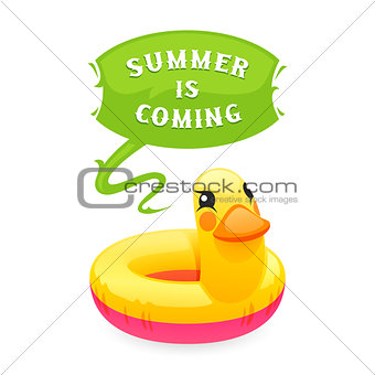 Colorful Duck Says Summer is Coming