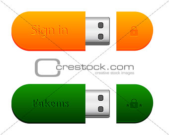 two flash drives