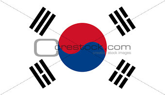 South Korea flag vector