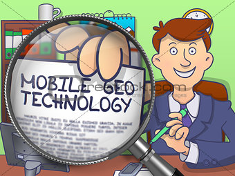 Mobile Geo Technology through Magnifier. Doodle Style.