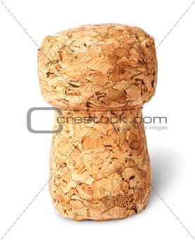 Closeup of champagne cork vertically