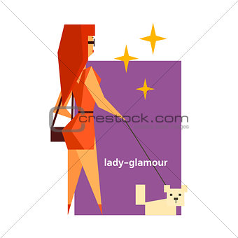 Glamorous Lady Abstract Figure