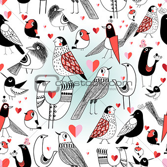 Graphic pattern in love birds 