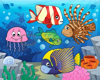 Coral reef fish theme image 2