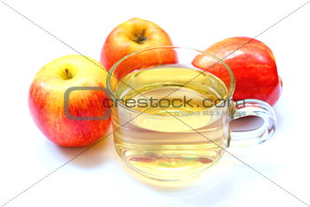 Apple juice in cup