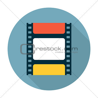 Film strip flat icon
