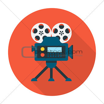 Video camera flat icon