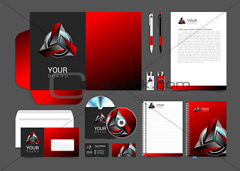 corporate style red robot technology turquoise black