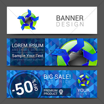set of horizontal banners for your business logo background, banner