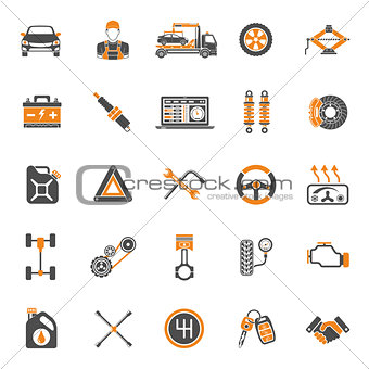 Car Service Vector Icons Set