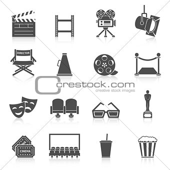 Cinema icons set
