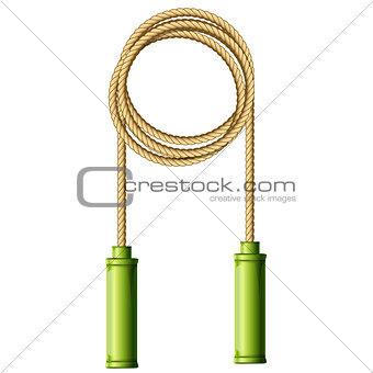 Coiled skipping rope (jump-rope ring)
