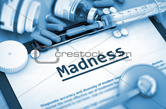 Madness Diagnosis. Medical Concept. 3D.