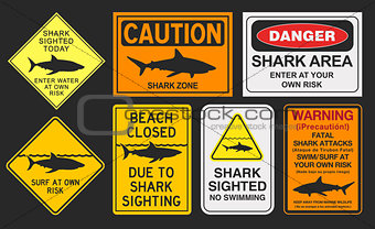 Shark warning signs