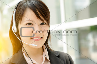 Asian female receptionist