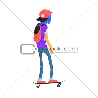 Male Teenage Skateboarder