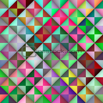 Vector Seamless Multicolor Gradient Triangle Tiles Geometric Pattern