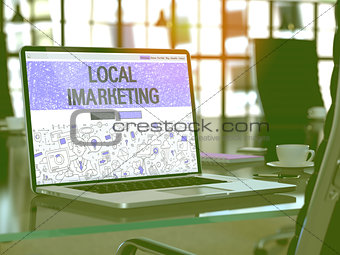 Local Imarketing Concept on Laptop Screen.