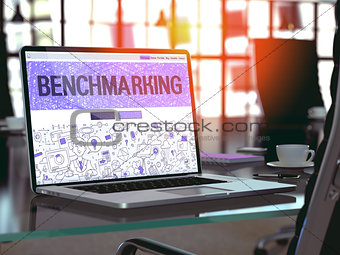 Benchmarking Concept on Laptop Screen.