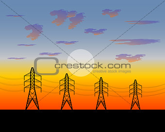 poles electric an iron construction