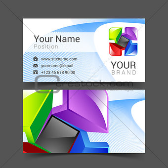 abstract decorative multicolor card business logo