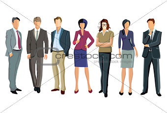 a group of businessmen and businesswomen