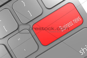 Business news word button on black computer keyboard