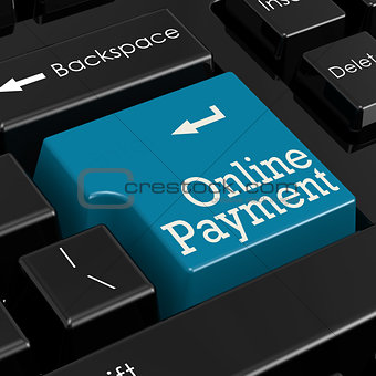 Online payment concept 3D Render