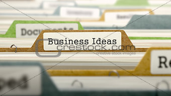 Business Ideas Concept on Folder Register.