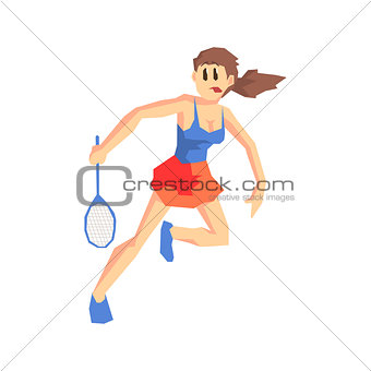 Tennis Player Vector Illustration