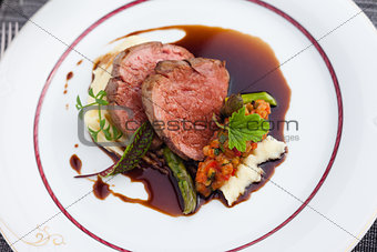 Veal fillet with vegetable ratatouille