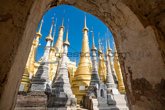 Indein village Pagoda, Inle Lake, Myanmar