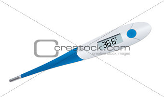 Abstract Medical Thermometer to Measure the Temperature