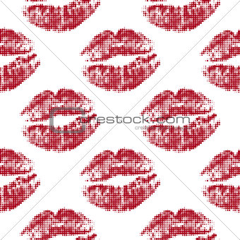 seamless background of lips