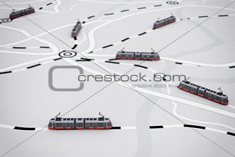 3D rendering of transport map