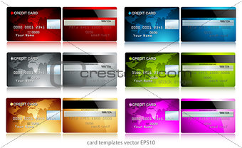 set of credit cards