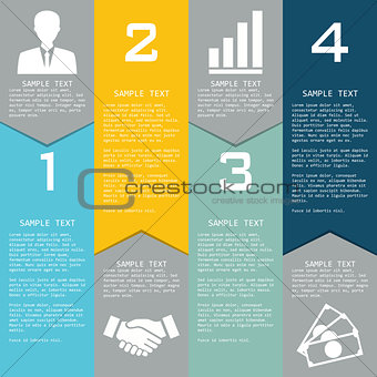 Template with elements for business presentations.