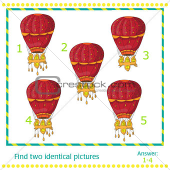 hot air balloons - game for children