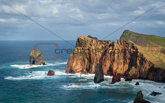 Madeira island eastern rocks