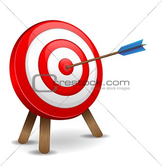 Dart hitting a target