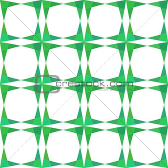 Abstract geometry green seamless pattern.