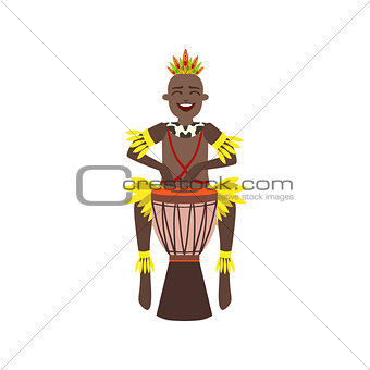 Black Man In Indigenous Brazilian Costume