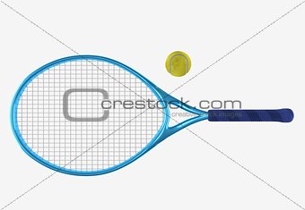 blue tennis racket