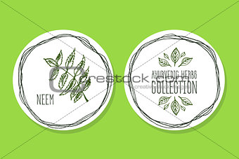 Ayurvedic Herb - Product Label with Neem