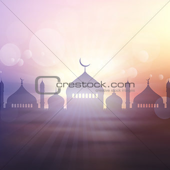 Ramadan landscape background 